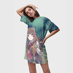 Футболка женская длинная Рафталия, цвет: 3D-принт — фото 2