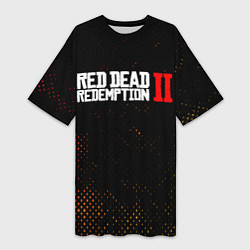 Футболка женская длинная RED DEAD REDEMPTION 2, цвет: 3D-принт