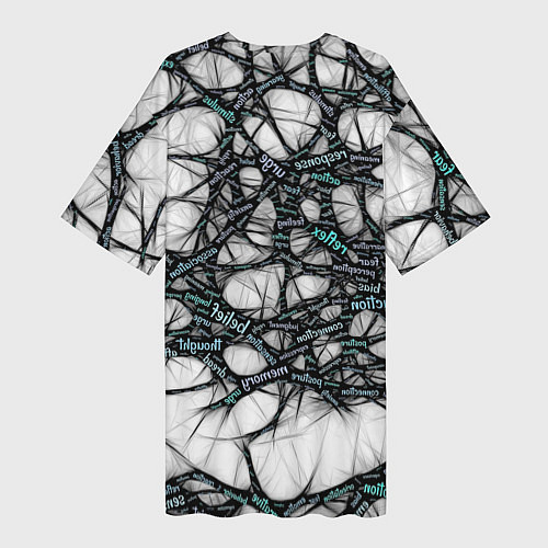 Женская длинная футболка NEIROLINK / 3D-принт – фото 2