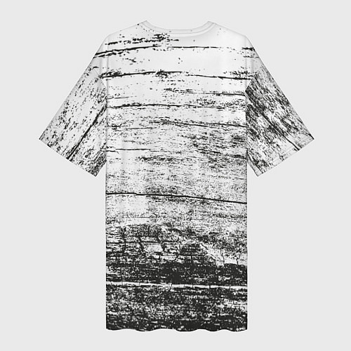 Женская длинная футболка Деревянный / 3D-принт – фото 2
