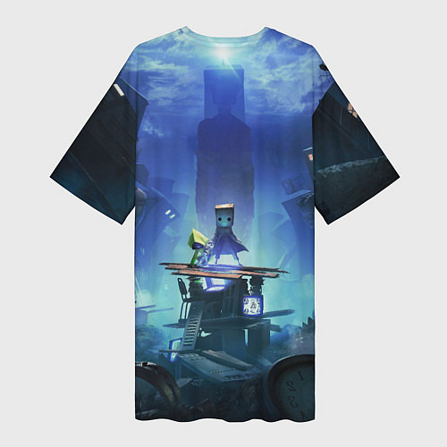 Женская длинная футболка Little Nightmares 2 / 3D-принт – фото 2