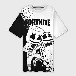 Женская длинная футболка FORTNITE MARSHMELLO