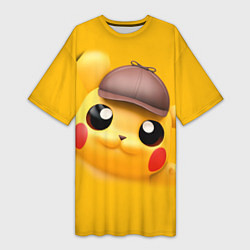 Женская длинная футболка Pikachu Pika Pika