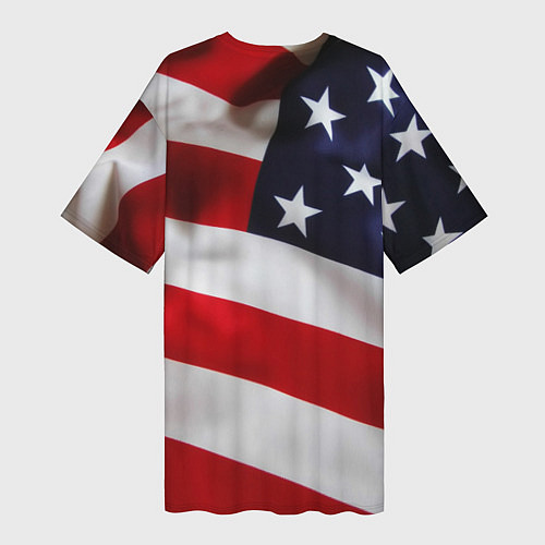 Женская длинная футболка США USA / 3D-принт – фото 2