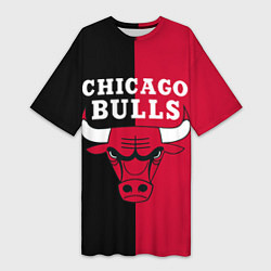 Женская длинная футболка Чикаго Буллз