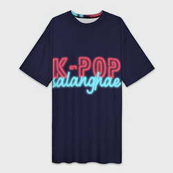 Женская длинная футболка LOVE K-POP