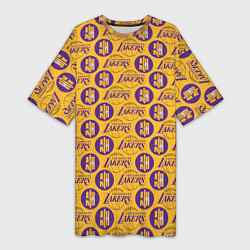 Женская длинная футболка LA LAKERS