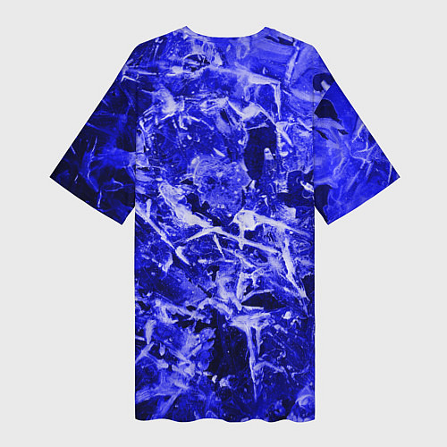Женская длинная футболка Dark Blue Gan / 3D-принт – фото 2