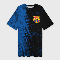 Женская длинная футболка FC Barcelona ФК Барселона