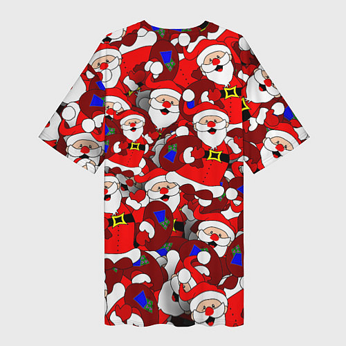 Женская длинная футболка Русский Санта Клаус / 3D-принт – фото 2