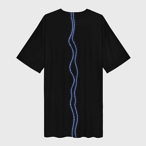 Женская длинная футболка Лого Кис-кис / 3D-принт – фото 2