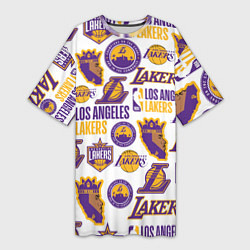 Женская длинная футболка LAKERS LOGO