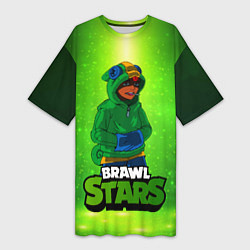 Женская длинная футболка Brawl Stars Leon