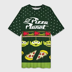 Женская длинная футболка Pizza Planet