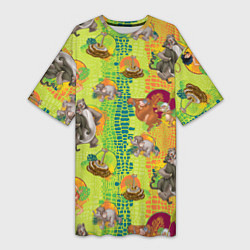 Женская длинная футболка Jungle Book pattarn