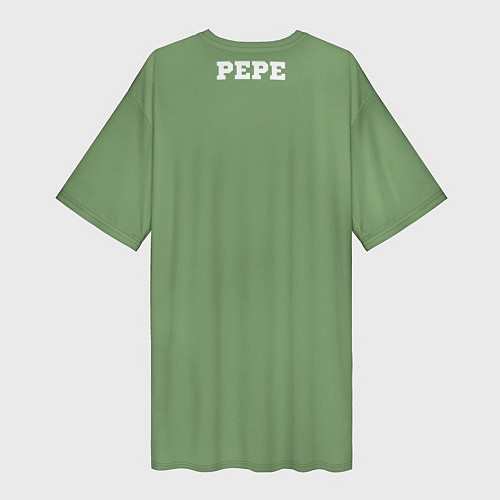 Женская длинная футболка Pepe / 3D-принт – фото 2