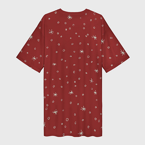 Женская длинная футболка Новогодний ЪУЪ / 3D-принт – фото 2