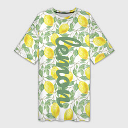 Женская длинная футболка Лимон