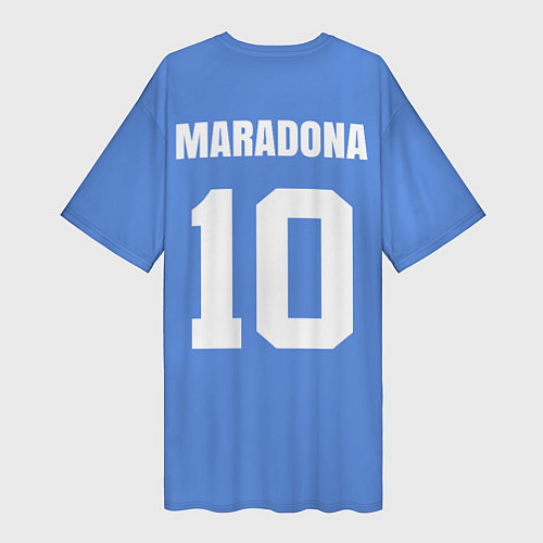Женская длинная футболка Диего Марадона Наполи / 3D-принт – фото 2