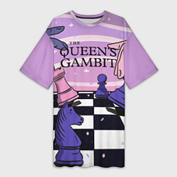 Футболка женская длинная The Queens Gambit, цвет: 3D-принт