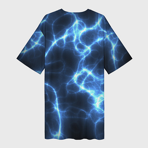 Женская длинная футболка Электро / 3D-принт – фото 2