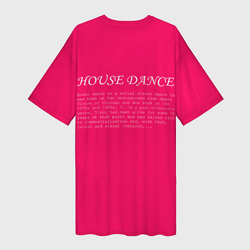 Женская длинная футболка House Dance History / 3D-принт – фото 2