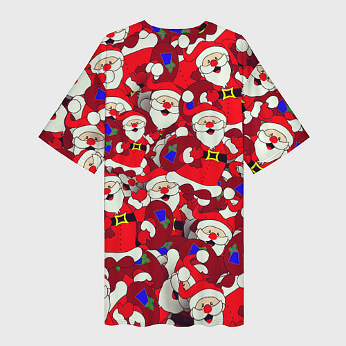 Женская длинная футболка Дед Санта / 3D-принт – фото 2