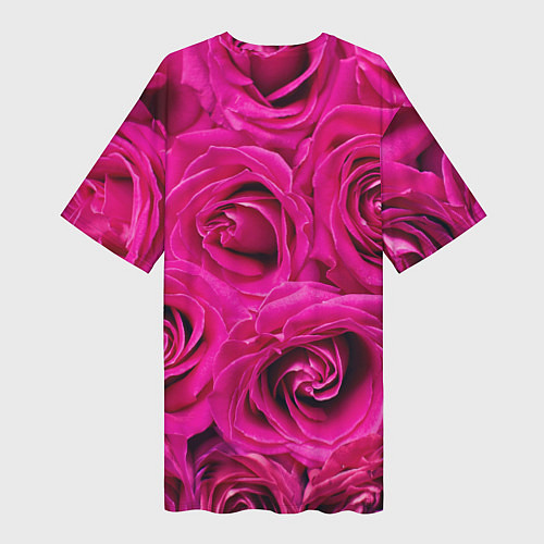 Женская длинная футболка Розы / 3D-принт – фото 2