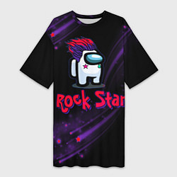 Женская длинная футболка Among Us Rock Star