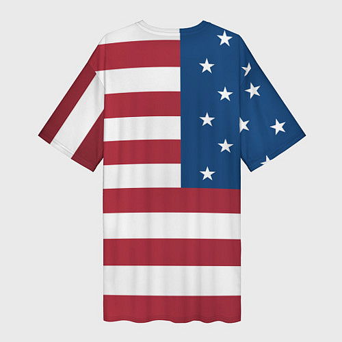 Женская длинная футболка Among Us American Boy Z / 3D-принт – фото 2