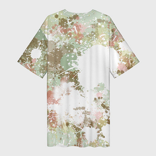 Женская длинная футболка Щенок / 3D-принт – фото 2