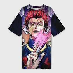 Футболка женская длинная Хисока Hunter x Hunter, цвет: 3D-принт