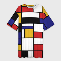 Женская длинная футболка Color blocking