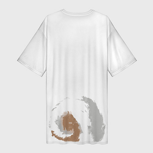 Женская длинная футболка Shiba Inu / 3D-принт – фото 2