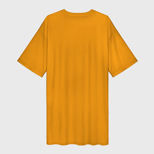 Женская длинная футболка Цвет Шафран без рисунка / 3D-принт – фото 2