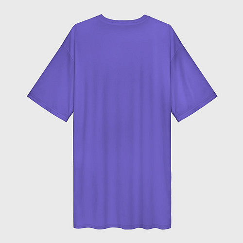 Женская длинная футболка Аспидно-синий / 3D-принт – фото 2