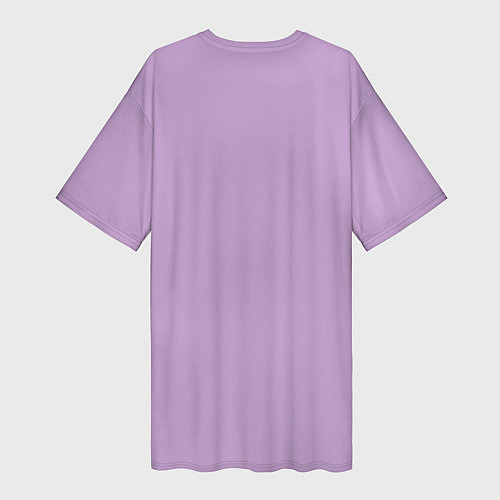 Женская длинная футболка Глициниевый цвет без рисунка / 3D-принт – фото 2
