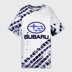 Женская длинная футболка SUBARU