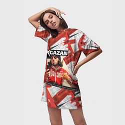 Футболка женская длинная Клип Gazan - АБУ БАНДИТ, цвет: 3D-принт — фото 2