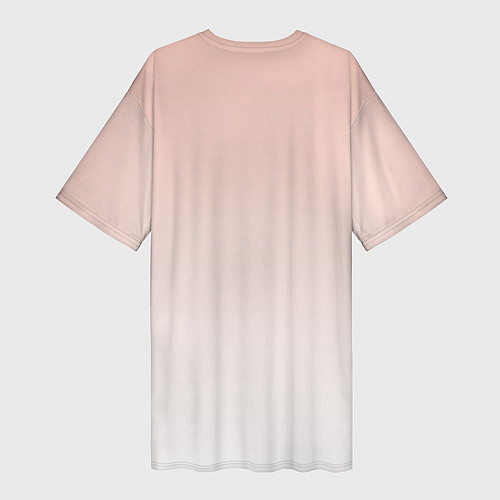 Женская длинная футболка Люблю тебя / 3D-принт – фото 2