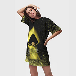 Футболка женская длинная Little Nightmares 2, цвет: 3D-принт — фото 2