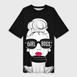 Женская длинная футболка Girl Boss