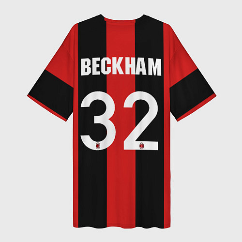 Женская длинная футболка Форма Милан Бекхэм / 3D-принт – фото 2
