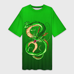 Женская длинная футболка Земляной анимешный дракон