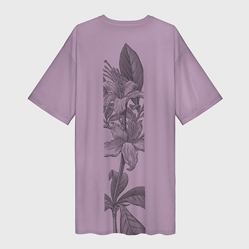 Женская длинная футболка Blossom / 3D-принт – фото 2