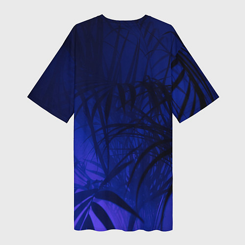 Женская длинная футболка Тихие джунгли / 3D-принт – фото 2