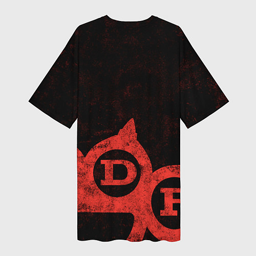 Женская длинная футболка Five Finger Death Punch 1 / 3D-принт – фото 2