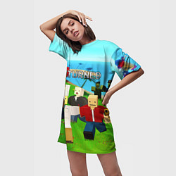 Футболка женская длинная UNTURNED, цвет: 3D-принт — фото 2