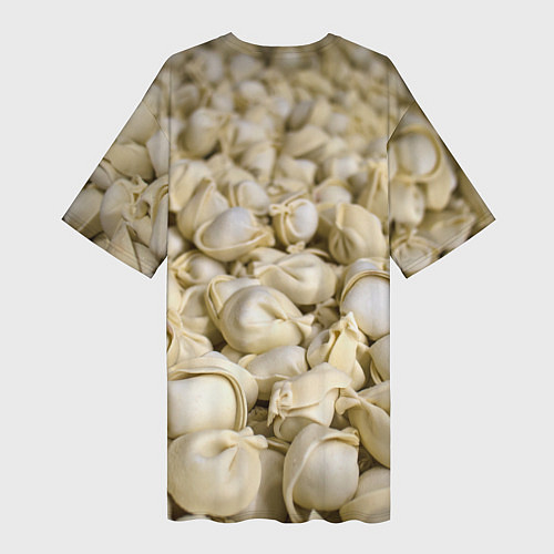 Женская длинная футболка Пельмени / 3D-принт – фото 2