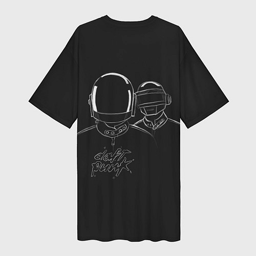 Женская длинная футболка Daft Punk / 3D-принт – фото 2